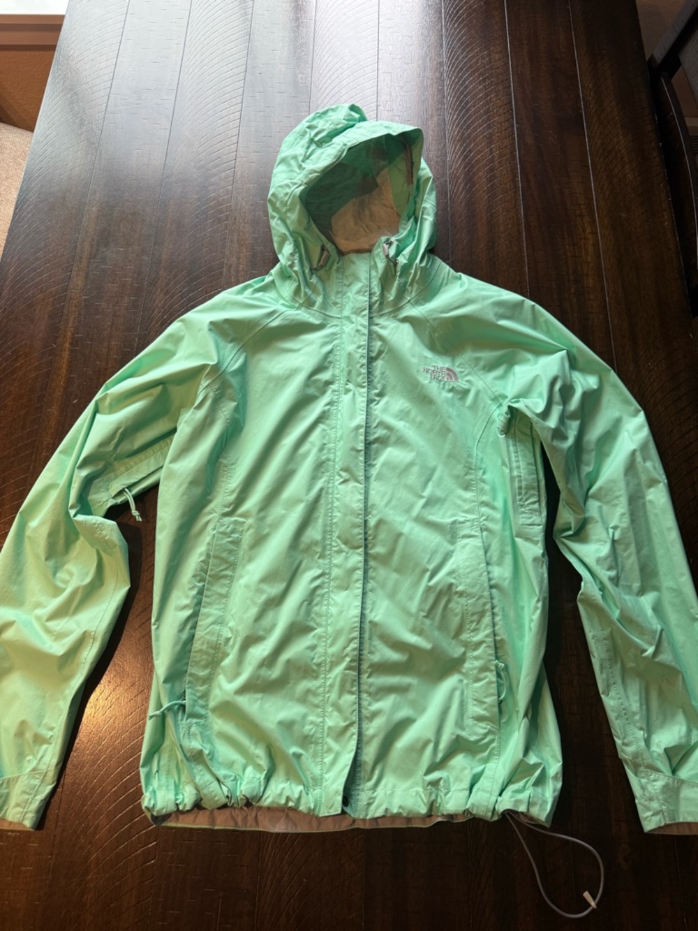 The North Face Mint Green Waterproof Hooded Jacket